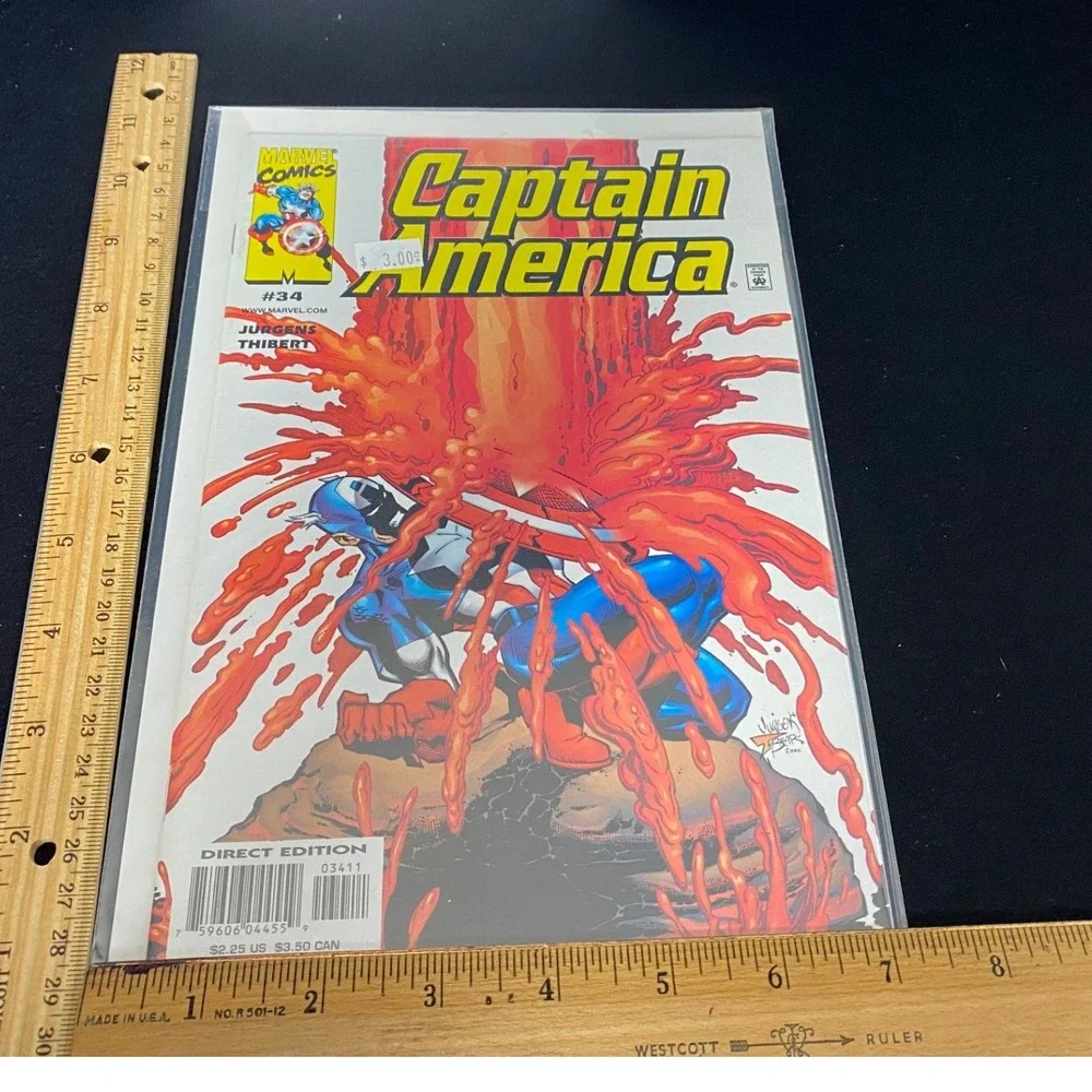 Captain America Comics #34 Direct Edition JURGENS THIRERT June 1991 MARVEL